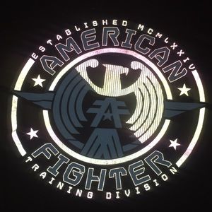 American Fighter Black and Blue Reflective Shirt
